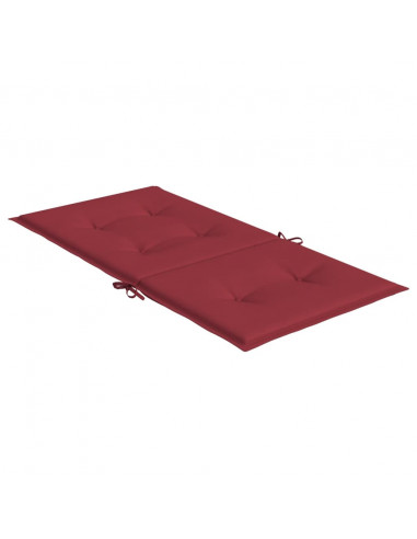 Cuscini per Sedia 2 pz Rosso Vino 100x50x7 cm in Tessuto
