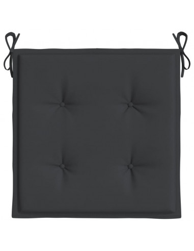 Cuscini per Sedia 4 pz Neri 40x40x3 cm in Tessuto Oxford