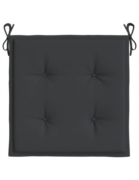 Cuscini per Sedia 4 pz Neri 40x40x3 cm in Tessuto Oxford