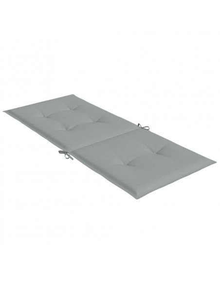 Cuscini Sedia Schiena Alta 2 Grigio Mélange 120x50x4 Tessuto