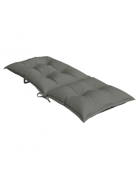 Cuscini Sedia Schiena Alta 2 Grigio Mélange 120x50x7 Tessuto