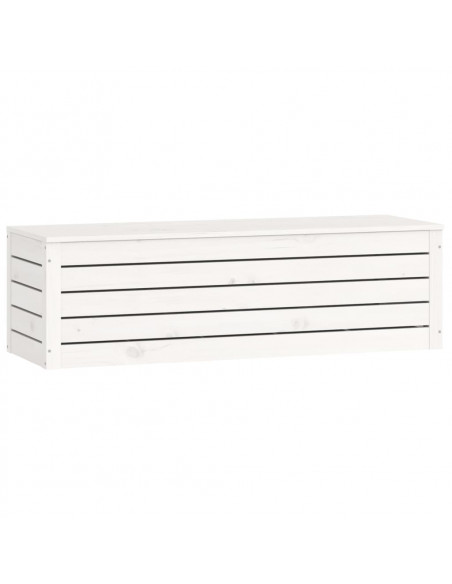 Contenitore Portaoggetti Bianco 109x36,5x33cm Massello di Pino