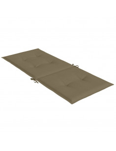 Cuscini Sedia Schiena Alta 2 Tortora Mélange 120x50x4 Tessuto