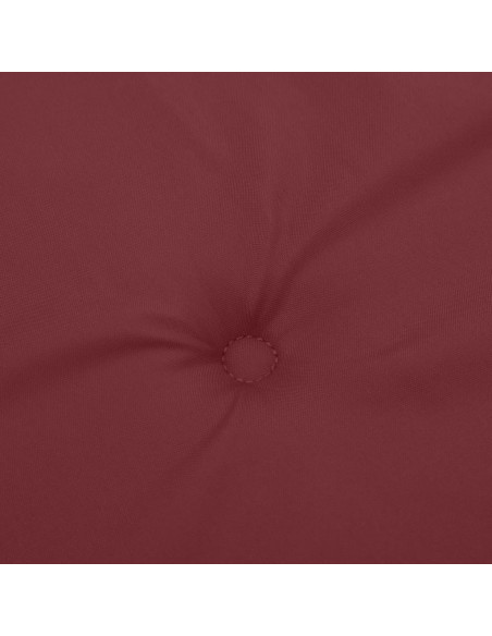 Cuscini Sedia Schiena Bassa 2 pz Rosso Vino Mélange Tessuto