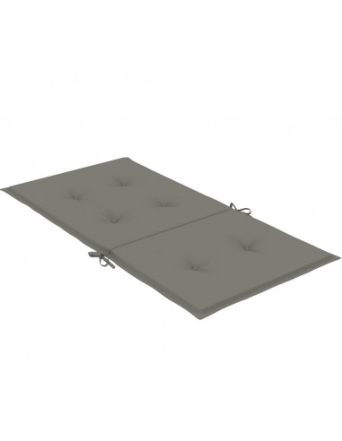 Cuscini Sedia Schiena Bassa 4 pz Grigio Mélange 100x50x4 cm