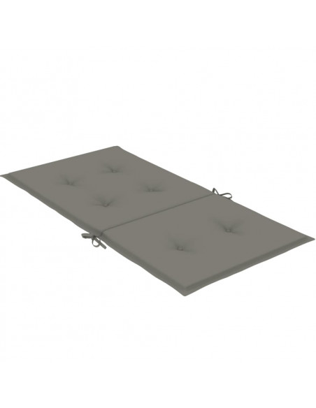 Cuscini Sedia Schiena Bassa 4 pz Grigio Mélange 100x50x4 cm