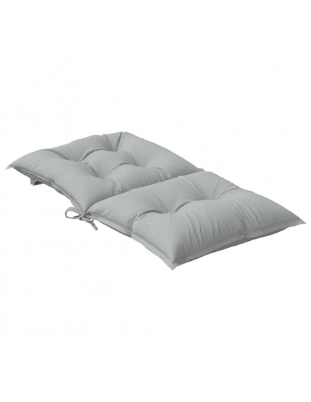 Cuscini Sedia Schiena Bassa 4 pz Grigio Mélange 100x50x7 cm