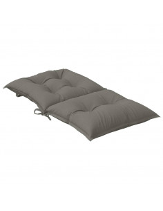 Cuscini Sedia Schiena Bassa 4 pz Grigio Mélange 100x50x7 cm