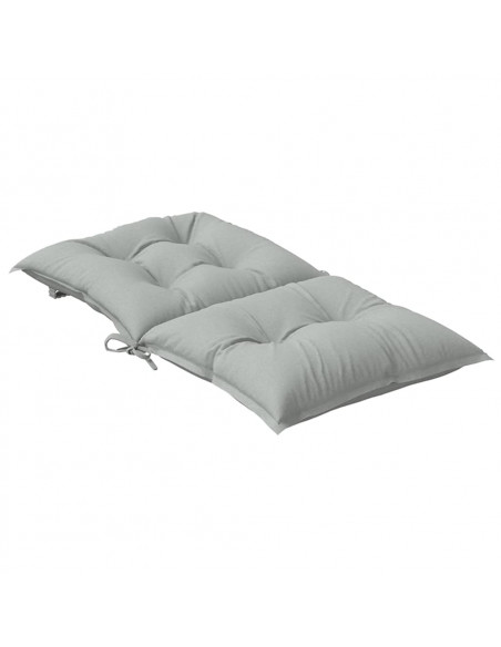 Cuscini Sedia Schiena Bassa 4 pz Grigio Mélange 100x50x7 cm