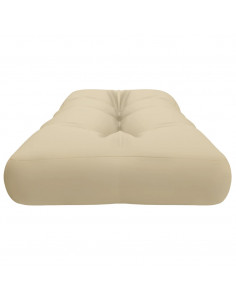 Cuscino per Pallet Beige 120x40x12 cm in Tessuto