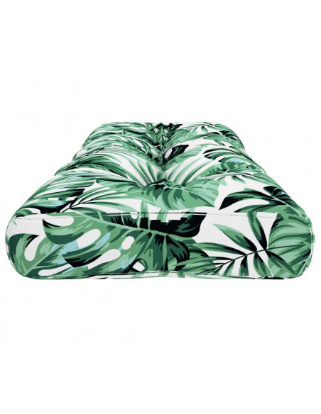 Cuscino per Pallet Motivo a Foglie 120x40x12 cm Tessuto