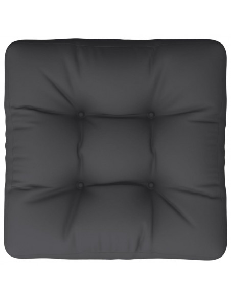 Cuscino per Pallet Nero 50x50x12 cm in Tessuto