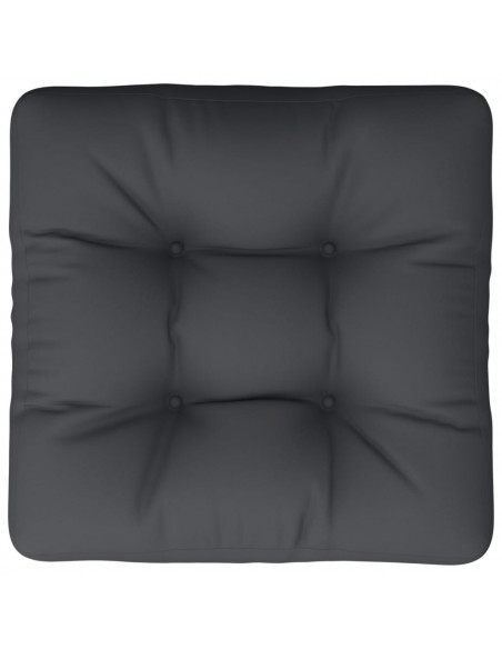 Cuscino per Pallet Nero 60x60x12 cm in Tessuto