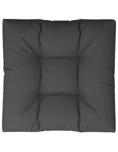 Cuscino per Pallet Nero 70x70x12 cm in Tessuto