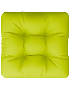 Cuscino per Pallet Verde Brillante 60x60x12 cm in Tessuto