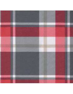 Cuscino per Panca a Quadri Rossi 150x50x4 cm Tessuto Oxford