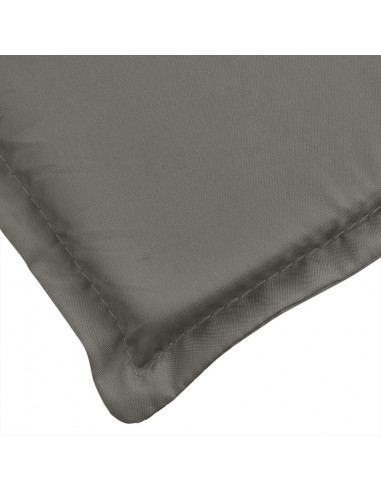 Cuscino per Sdraio Grigio Scuro Mélange (75+105)x50x3 Tessuto