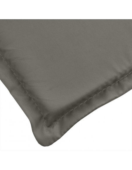 Cuscino per Sdraio Grigio Scuro Mélange (75+105)x50x3 Tessuto