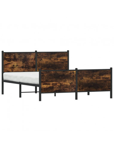 Giroletto senza Materaso in Metallo Rovere Fumo 140x190 cm