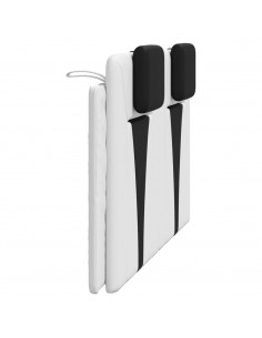 Cuscino Testiera Bianco e Nero 140 cm in Similpelle