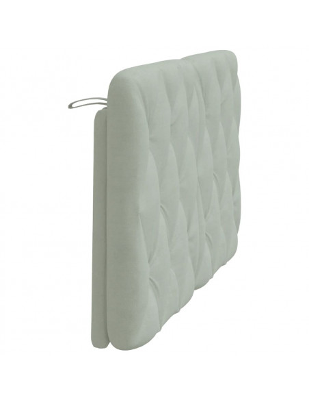Cuscino Testiera Grigio Chiaro 140 cm in Velluto