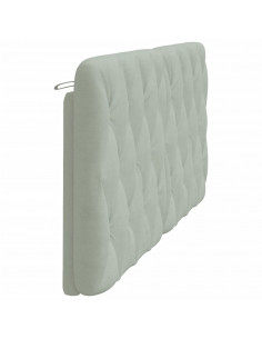 Cuscino Testiera Grigio Chiaro 180 cm in Velluto