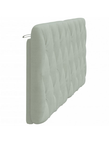 Cuscino Testiera Grigio Chiaro 180 cm in Velluto