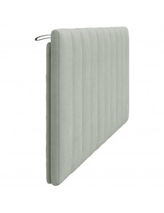 Cuscino Testiera Grigio Chiaro 180 cm in Velluto