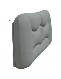 Cuscino Testiera Grigio Chiaro 200 cm in Tessuto