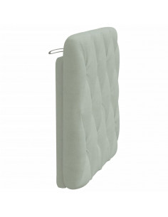 Cuscino Testiera Grigio Chiaro 80 cm in Velluto