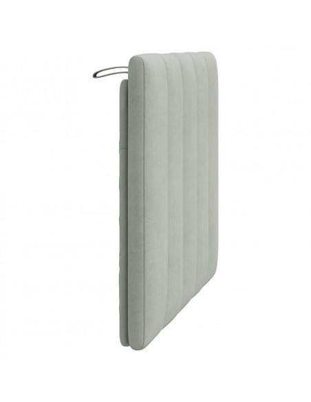 Cuscino Testiera Grigio Chiaro 90 cm in Velluto