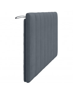 Cuscino Testiera Grigio Scuro 160 cm in Velluto