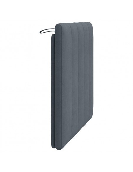 Cuscino Testiera Grigio Scuro 90 cm in Velluto