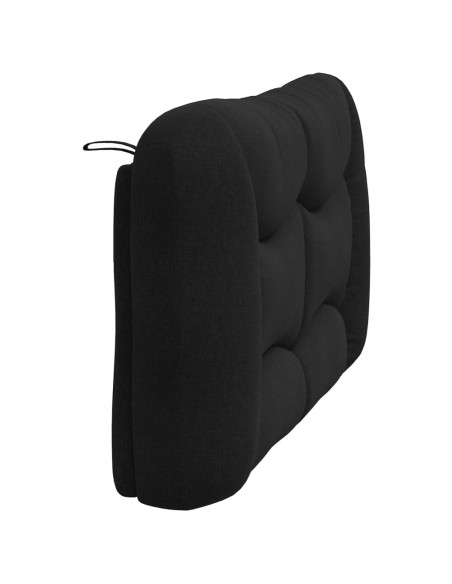 Cuscino Testiera Nero 120 cm in Tessuto