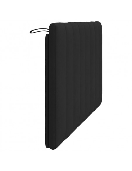 Cuscino Testiera Nero 120 cm in Velluto