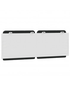 Cuscino Testiera Nero e Bianco 140 cm in Similpelle