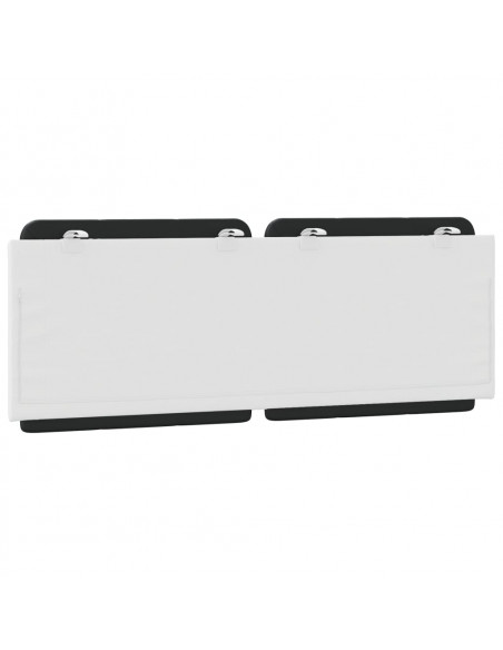 Cuscino Testiera Nero e Bianco 140 cm in Similpelle