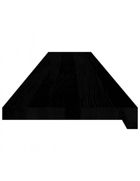 Davanzali 2 pz Marrone Scuro 140x25x2 cm Legno Massello Rovere