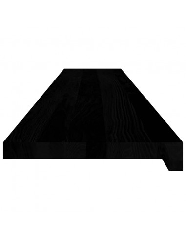 Davanzali 2 pz Marrone Scuro 140x30x2 cm Legno Massello Rovere