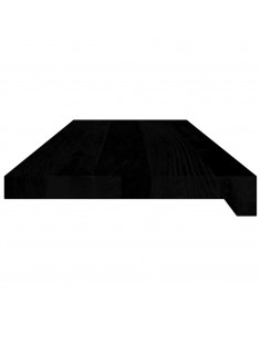 Davanzali 2 pz Marrone Scuro 80x25x2 cm Legno Massello Rovere