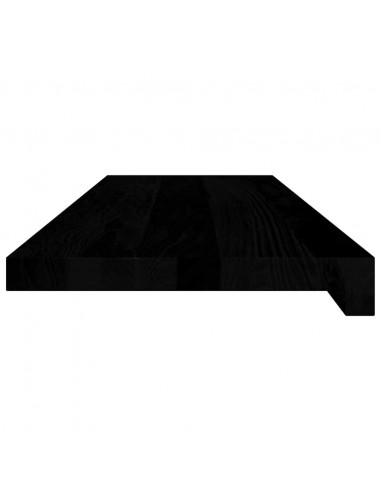 Davanzali 2 pz Marrone Scuro 80x25x2 cm Legno Massello Rovere