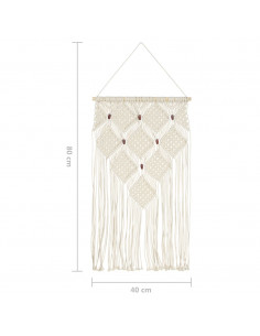 Decorazione da Parete in Macramè 40x80 cm Cotone