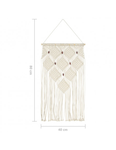 Decorazione da Parete in Macramè 40x80 cm Cotone