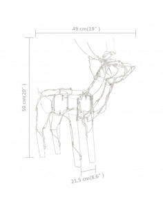 Decorazioni di Natale a Forma di Renne 3 pz 229 LED
