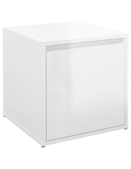 Cassetto Contenitore Bianco Lucido 40,5x40x40 cm in Legno