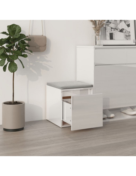Cassetto Contenitore Bianco Lucido 40,5x40x40 cm in Legno