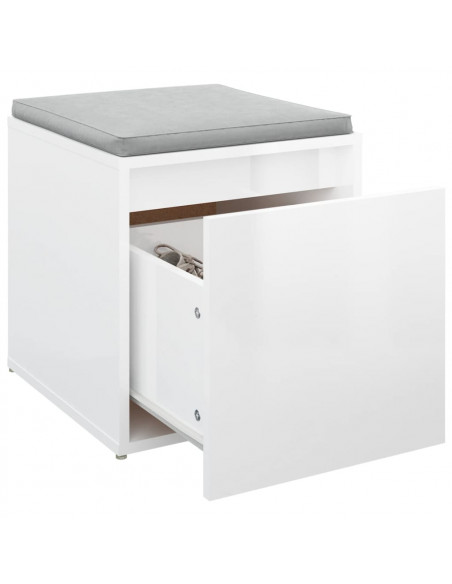 Cassetto Contenitore Bianco Lucido 40,5x40x40 cm in Legno