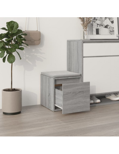 Cassetto Contenitore Grigio Sonoma 40,5x40x40 cm in Multistrato