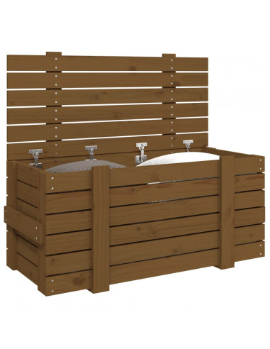 Contenitore Portaoggetti Miele 91x40,5x42cm Legno Massello Pino