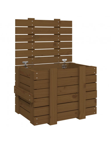 Contenitore Portaoggetti Miele 58x40,5x42cm Legno Massello Pino